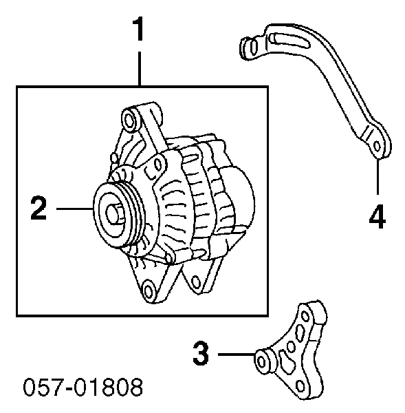 Шків генератора Mitsubishi Pajero PININ (H60, H70) (Міцубісі Паджеро)