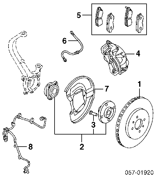 Підшипник маточини передньої MR369520 Mitsubishi