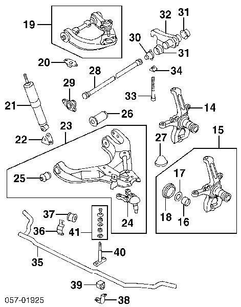 Хомут кріплення втулки стабілізатора, переднього Mitsubishi L 200 (K60, K70) (Міцубісі Л200)