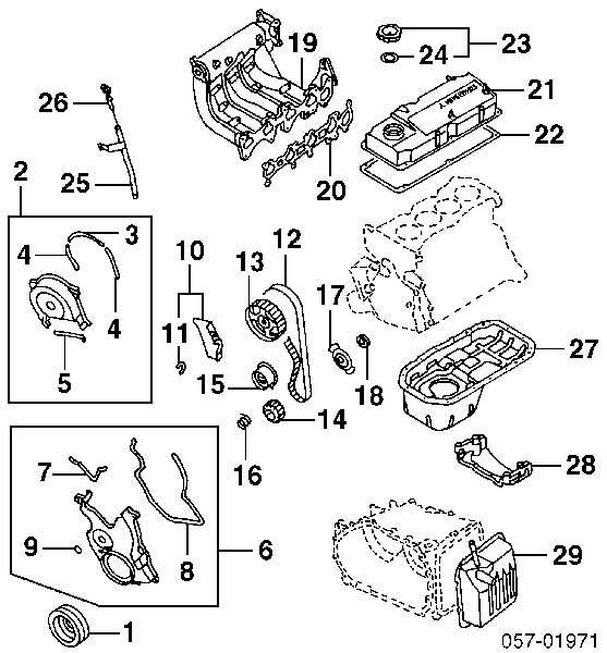 Зірка-шестерня приводу коленвалу двигуна Mitsubishi Lancer 6 (CK/PA) (Міцубісі Лансер)