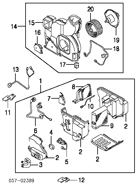 Радіатор пічки (обігрівача), задній Mitsubishi Pajero 2 (V2W, V4W) (Міцубісі Паджеро)