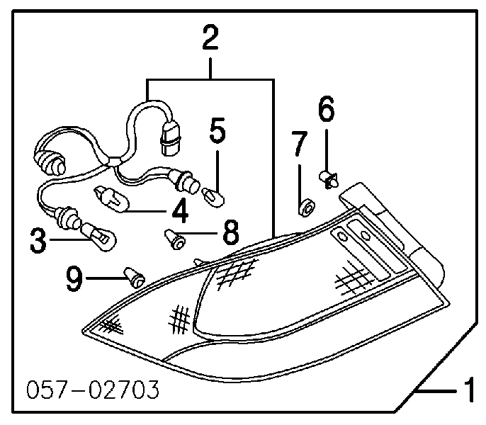 MR972593 Mitsubishi Задня ліва фара