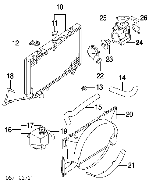 Бачок системи охолодження, розширювальний MR386070 Chrysler