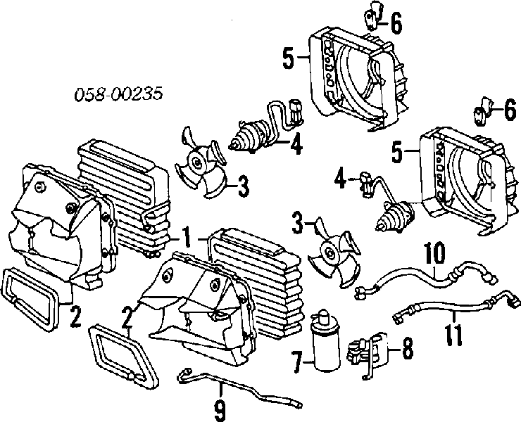 Радіатор кондиціонера на Acura NSX 