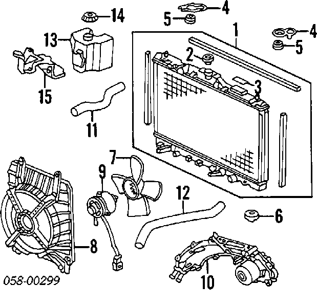 Дифузор (кожух) радіатора охолодження Honda Legend 2 (KA7) (Хонда Легенд)