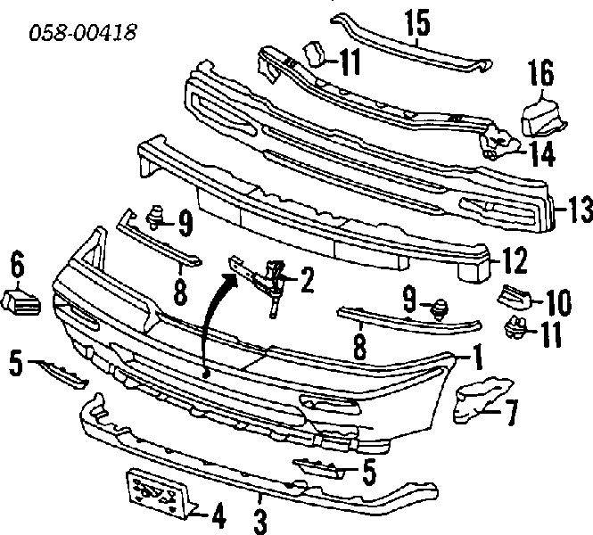 Кріплення переднього бампера Honda 90116SP0003 ціна, від 0.42 USD