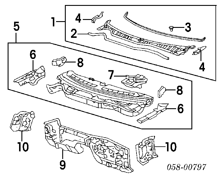 Кріплення утеплювача капота Toyota 6265337070 ціна, від 0.54 USD