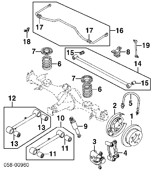 Супорт гальмівний задній лівий 97144479 Isuzu