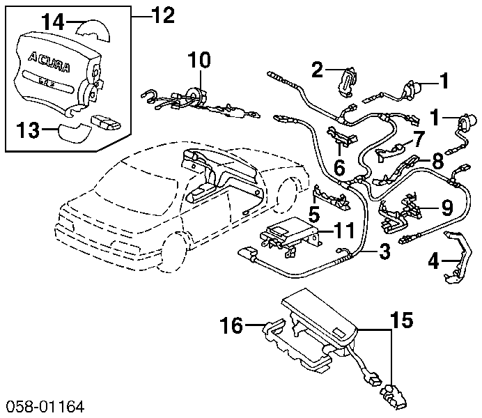 Кільце AIRBAG контактне Honda Legend 2 (KA7) (Хонда Легенд)