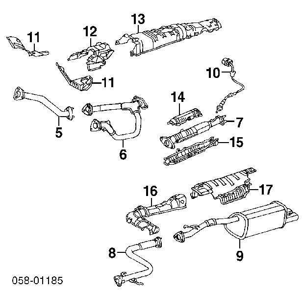 Лямбдазонд, датчик кисню до каталізатора 36535P5AA01 Honda