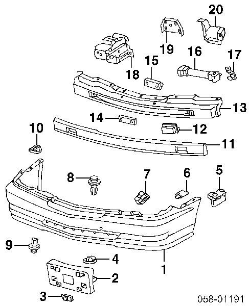 Кріплення бампера заднього Opel 94530624