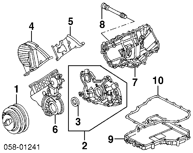 Купити 91212PT0003 Honda Сальник коленвала передній
