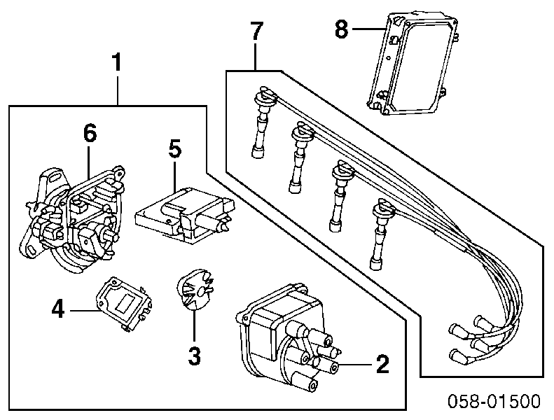 Дріт високовольтний, комплект 32722P54000 Honda