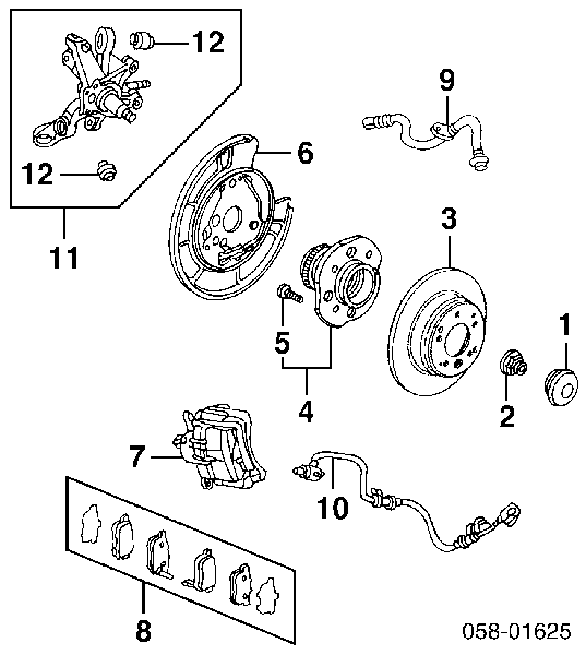 Диск гальмівний задній Honda 42510SCVA00
