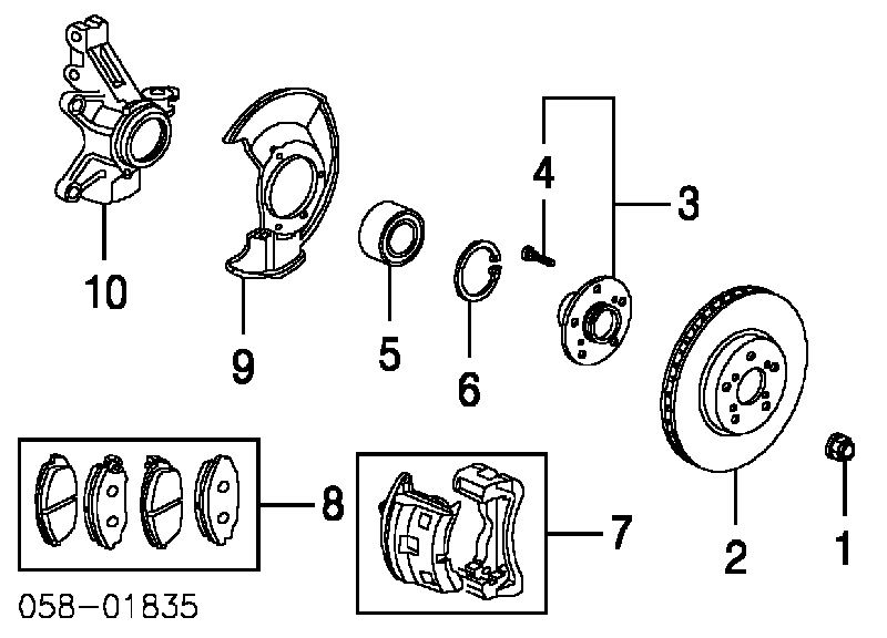 Підшипник маточини Acura MDX I