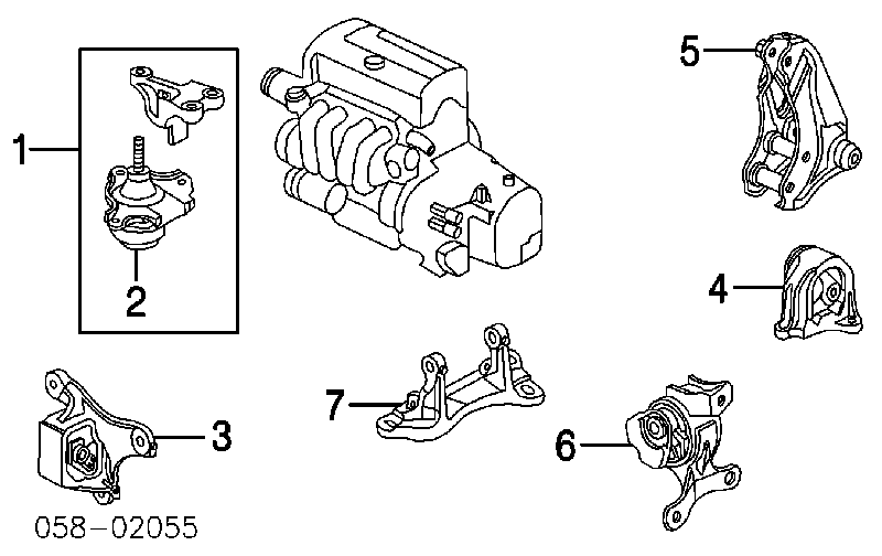 50810S7C981 Honda Задня подушка двигуна