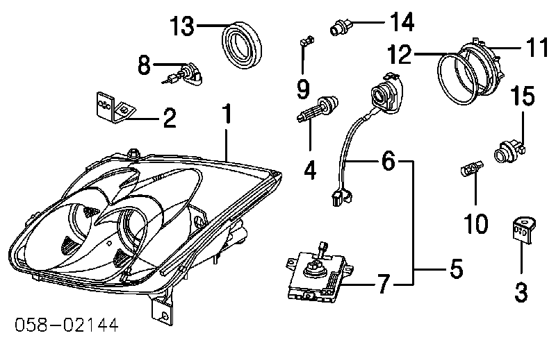 Лампочка ксеноновая 33116SL0003 Honda
