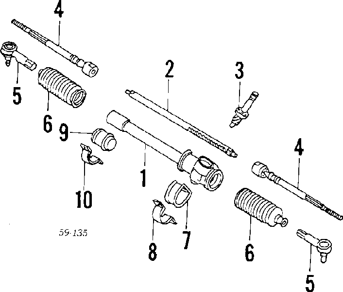SZ101DUSTER MSG пильник рульового механізму/рейки, лівий