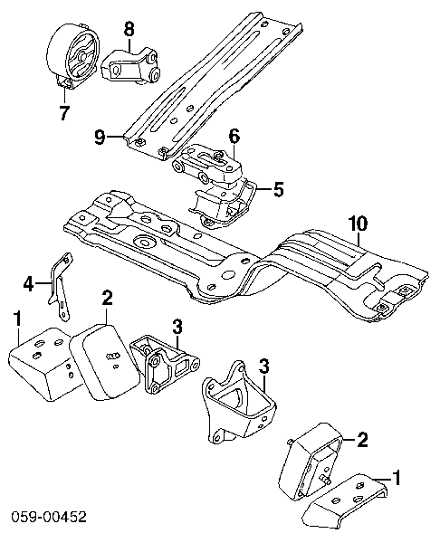RU875 Standard подушка (опора двигуна, задня)