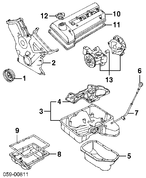 Піддон масляний картера двигуна, верхня частина Suzuki Grand Vitara XL-7 (Сузукі Гранд вітара)
