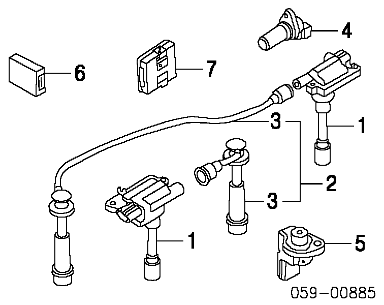 Котушка запалювання 3340065G00000 Suzuki