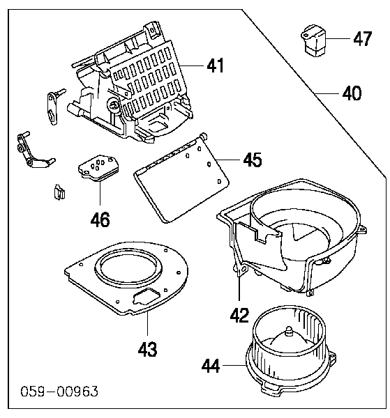 Двигун вентилятора пічки (обігрівача салону) Suzuki XL-7 (Сузукі XL-7)