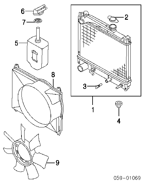 Вентилятор/крильчатка радіатора охолодження на Suzuki Grand Vitara (FT, GT)