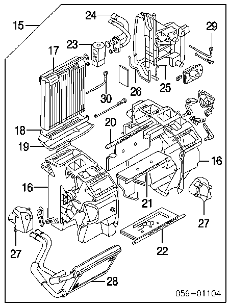 Радіатор пічки (обігрівача) 7412054G10 Suzuki