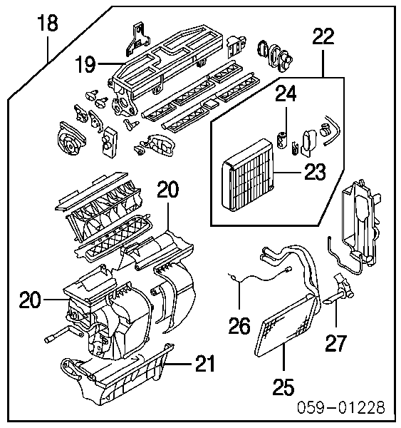 9541054J10 Suzuki радіатор кондиціонера салонний, випарник
