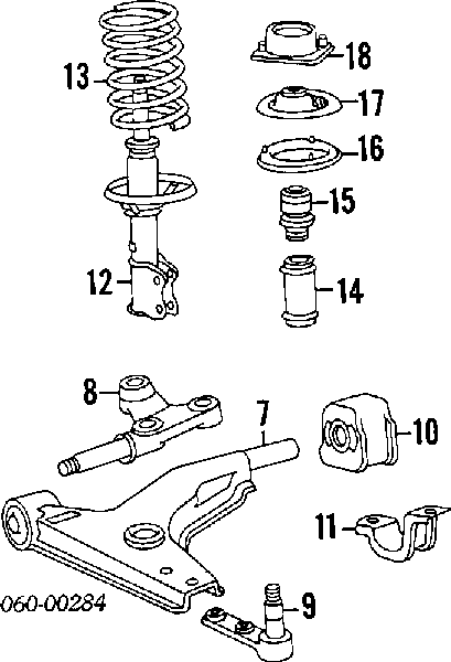 Стойка амортизатора передняя Hyundai/Kia 5465023200 ціна, від 51.48 USD