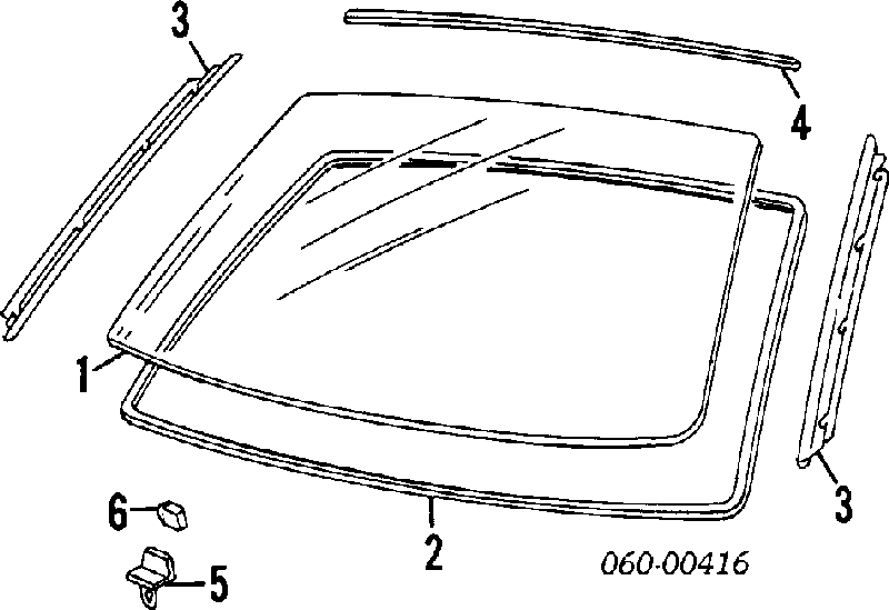 Ущільнювач лобового скла 8612128A00 Mitsubishi