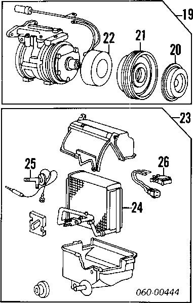  Радіатор кондиціонера салонний, випарник Hyundai Lantra 1