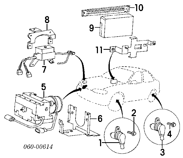 Датчик АБС (ABS) передній 9567122000 Hyundai/Kia