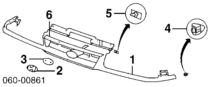 Решітка радіатора 8637134100 Hyundai/Kia