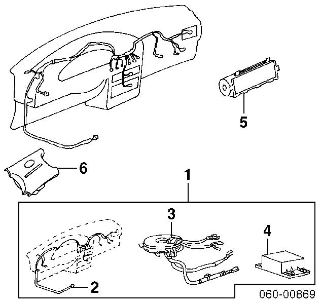 Шлейф Airbag на Hyundai Sonata III 