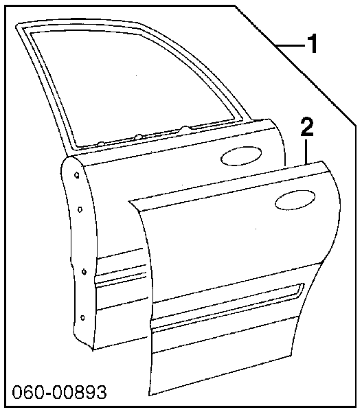 Двері задні, ліві Hyundai Sonata (EU4) (Хендай Соната)