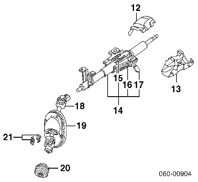 Вал рульової колонки, нижній 5640034510 Hyundai/Kia