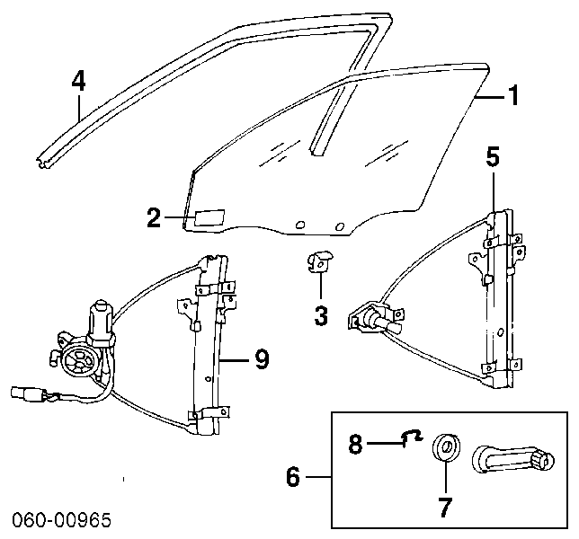 8241134020 Hyundai/Kia Скло передніх дверей, лівою