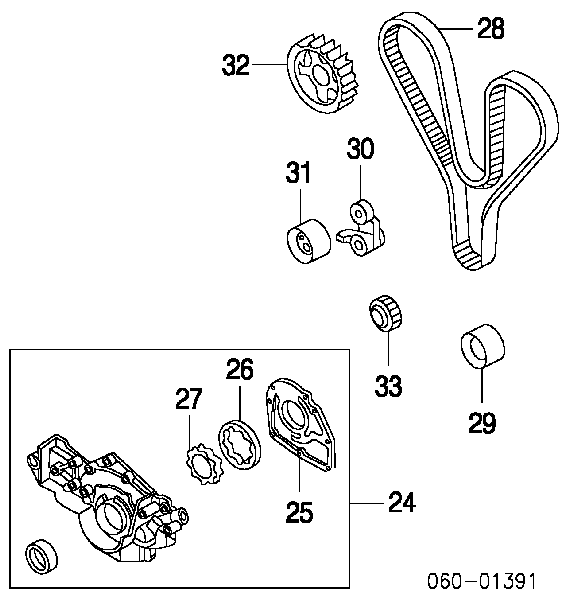 2431237400 Hyundai/Kia Ремінь двигуна
