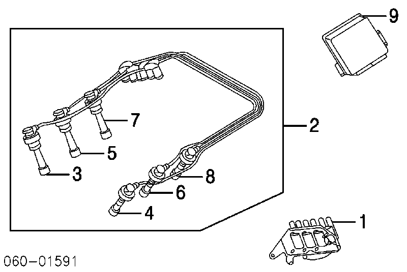 Дріт високовольтний, комплект 2744037101 Hyundai/Kia