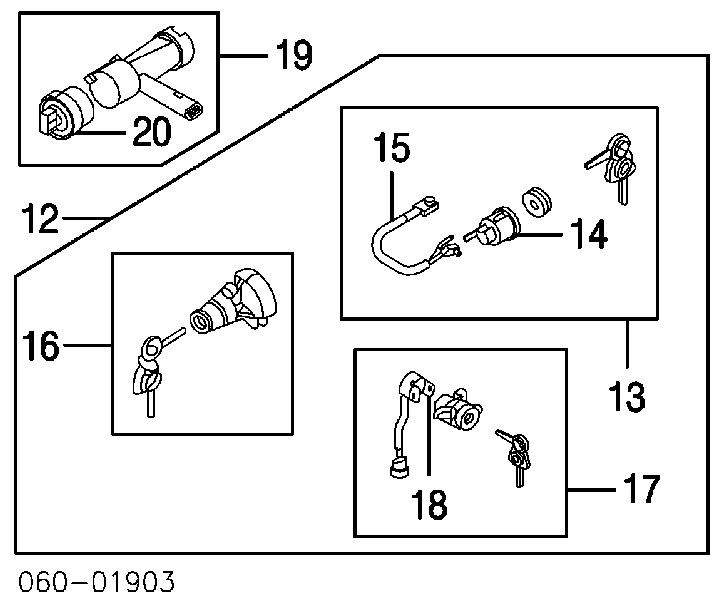 Замок запалювання, контактна група 931103A000 Hyundai/Kia