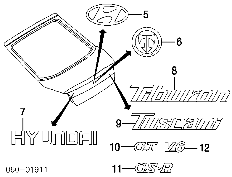 863102C020 Hyundai/Kia Емблема кришки багажника, фірмовий значок