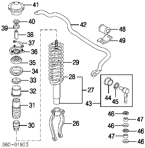 Пильник амортизатора переднього Hyundai Sonata (EF) (Хендай Соната)