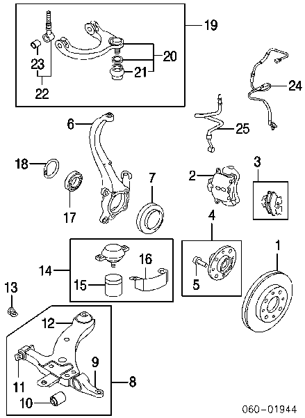 Передня маточина 517503D003 Hyundai/Kia