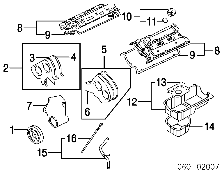 Прокладка клапанної кришки двигуна Hyundai/Kia 2244135520 ціна, від 7.21 USD