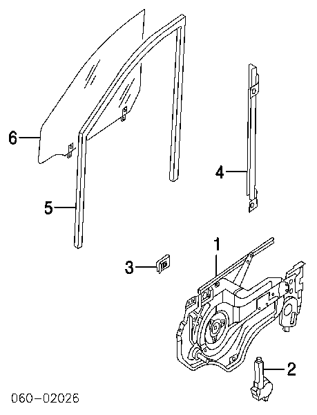 Механізм склопідіймача двері передньої, лівої Hyundai Elantra (Хендай Елантра)