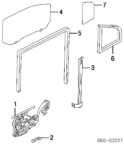 Механізм склопідіймача двері задньої, правої Hyundai Elantra (Хендай Елантра)