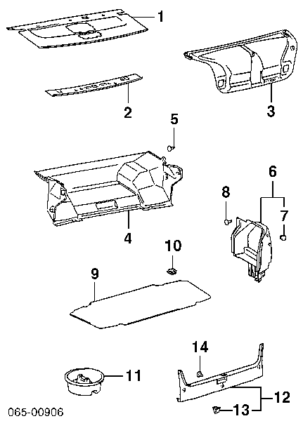 9046712069 Toyota Пістон (кліп) кріплення підкрилки переднього крила