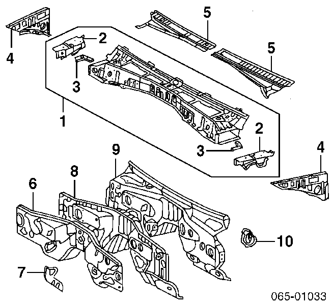 5578260030 Toyota Водостік лобового скла, жабо