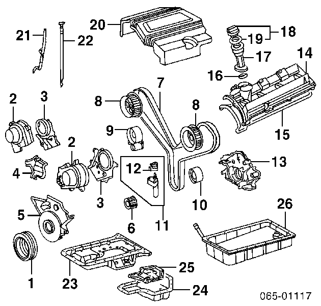Направляюча щупа-індикатора рівня масла в двигуні на Toyota Land Cruiser (J10)